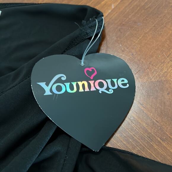 Younique Y2K Vintage Black Halter Dress Juniors Size Large Asymmetrical Clubwear - Picture 5 of 9